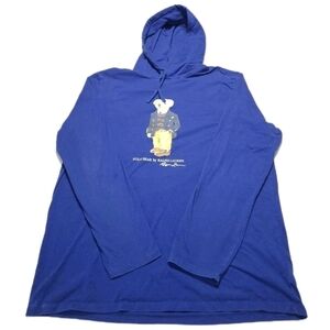 Polo Ralph Lauren XXL Royal Blue Polo Bear Graphic Hoodie